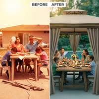 AuroraShade Marquis 12x12 Premium Canopy Gazebo — Before & After