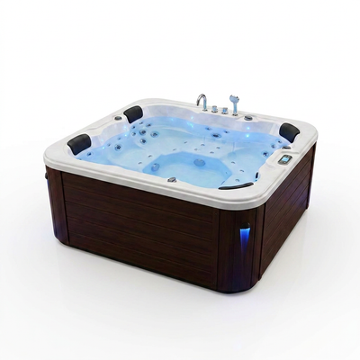 Hot Tub Designed for Luxury Relaxation, Dual Occupancy, LED Lighting, Hydrotherapy Jets, Acrylic Shell
