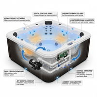 Hot Tub Designed for Luxury Relaxation, Dual Occupancy, LED Lighting, Hydrotherapy Jets, Acrylic Shell — How It Works