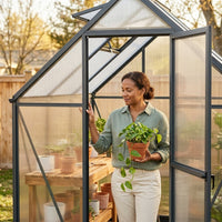 Veridian LuxeFrame 8×12 Greenhouse — Lifestyle