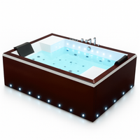 Hot Tub Designed for Luxury Relaxation, Dual Occupancy, LED Lighting, Hydrotherapy Jets, Acrylic Shell