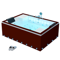 Hot Tub Designed for Luxury Relaxation, Dual Occupancy, LED Lighting, Hydrotherapy Jets, Acrylic Shell